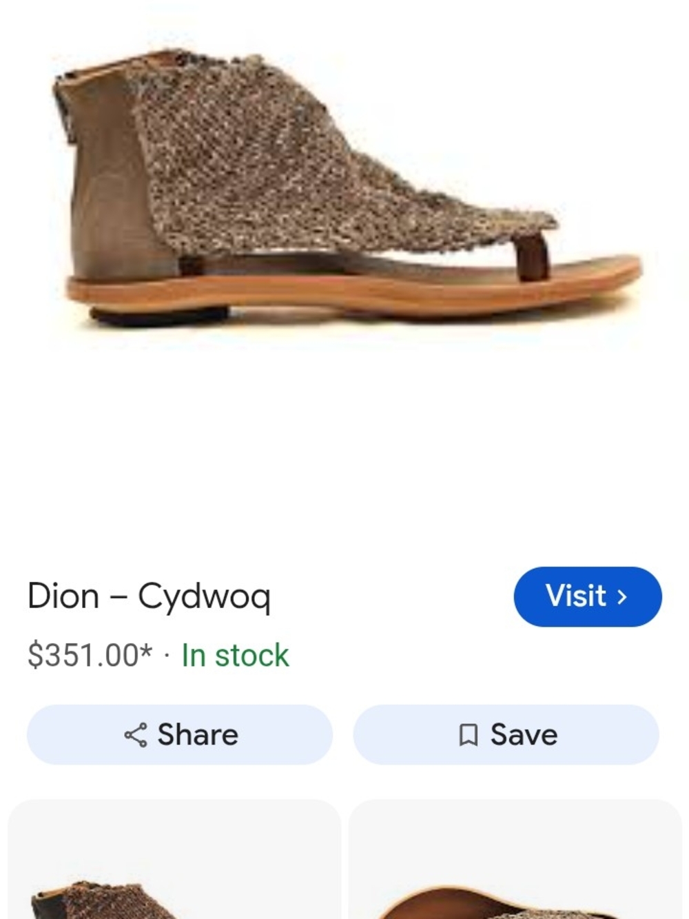 Cyd Woq  Dion Thomg Woven Sandal in Gtay Sz 39 9